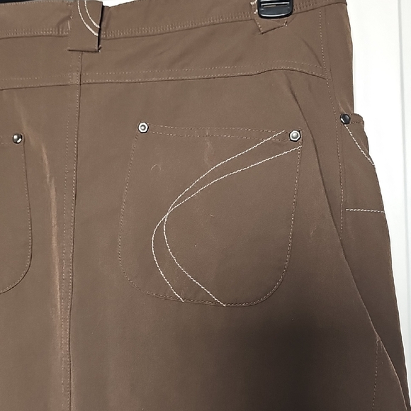 Mountain Hardware Sz 6 Brown Tennis Mini Skirt with Blue Accents - Picture 13 of 14